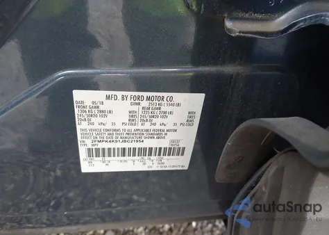 2018 Ford Edge Titanium z USA, uszkodzony, nr VIN 2FMPK4K91JBC21954